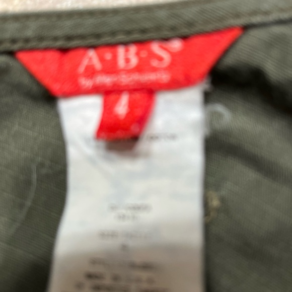 ABS Allen Schwartz Khaki Lace-Up Crop Top - Picture 4 of 4